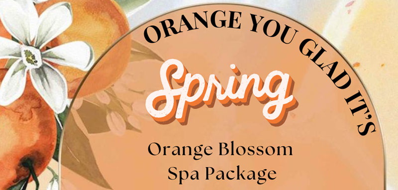Cloud Nine Salon and Spa orange blossom background
